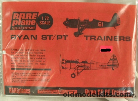 Rareplane 1/72 Ryan NR-1 / PT-21 / PT-22 ST / PT /S-T-3 Trainers plastic model kit